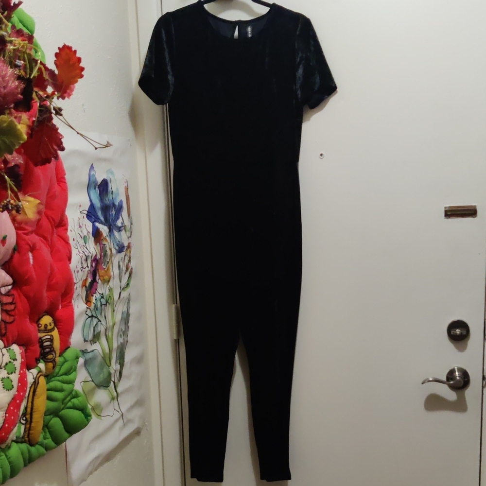 Torrid Classic Black Velvet Jumpsuit